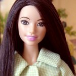 Уменьшенная голова 2015/2016 Fashionistas Barbie #30 White & Pink Pizzazz на модельном теле