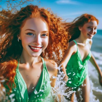 Прощание с летом. Дети и море.