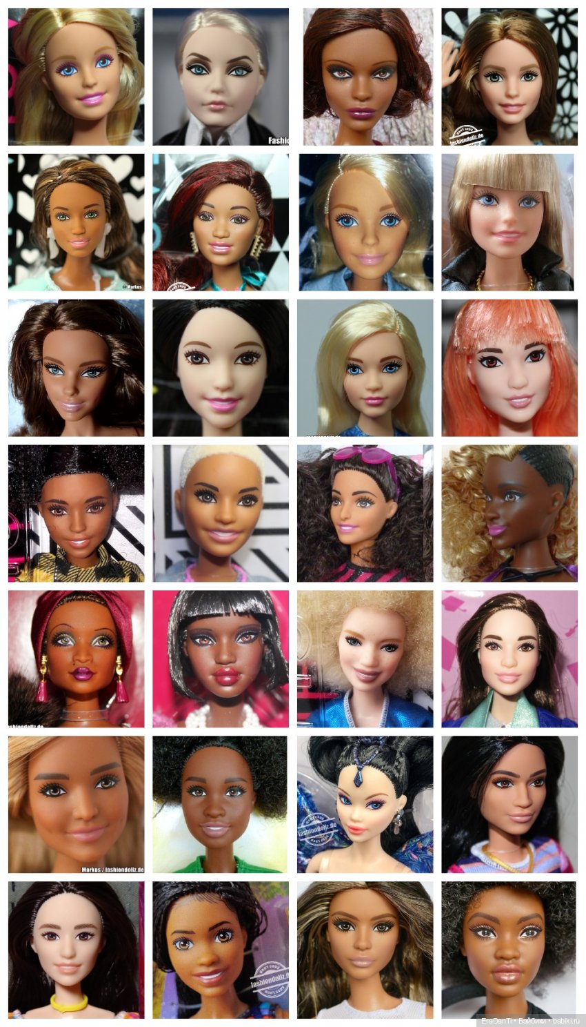 Каталог современных молдов Барби (с 2013 года по настоящее время)