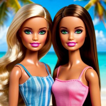 Барби и ИИ 💘🌷💃🏼🌸😍🌹 что у меня вышло?