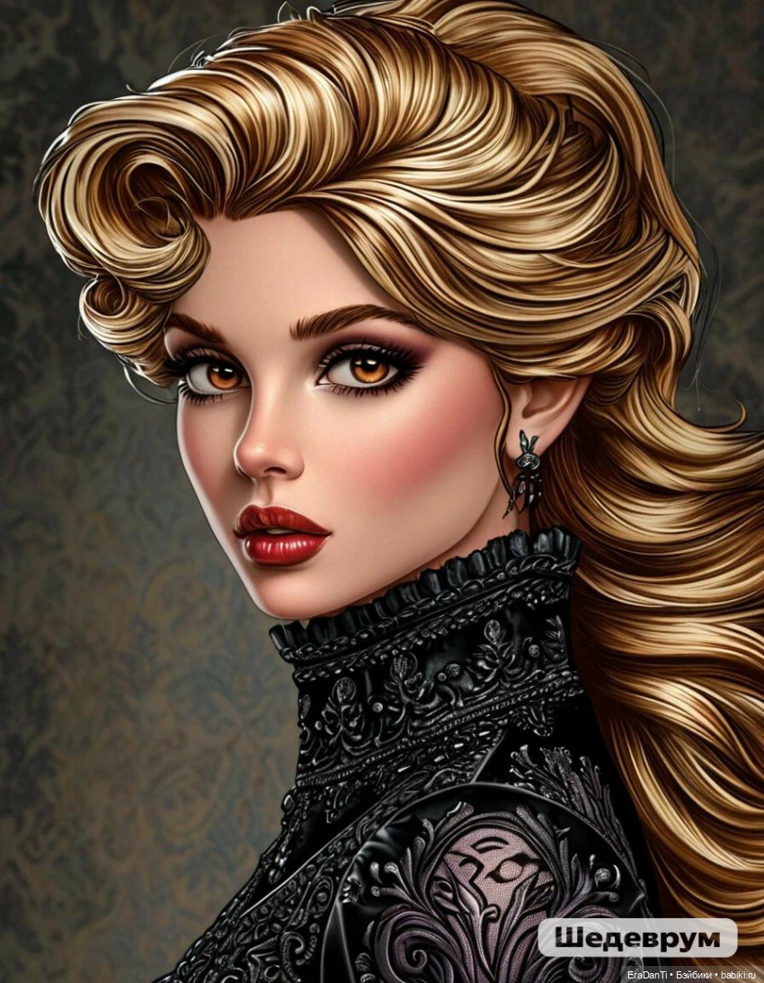 Готическая Барби 🧛🏼‍♀️🧛🏻‍♂️(нейросеть)