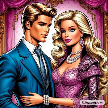 Рисунки в стиле Барби (нейросеть)