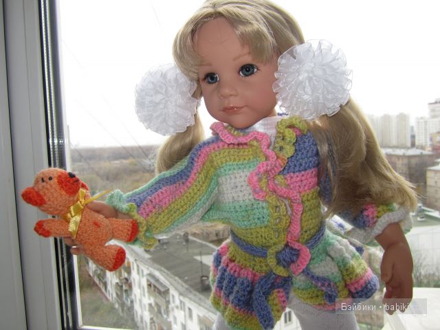 Мы вязали, мы вязали... Моя кукла Готц (фото 7)