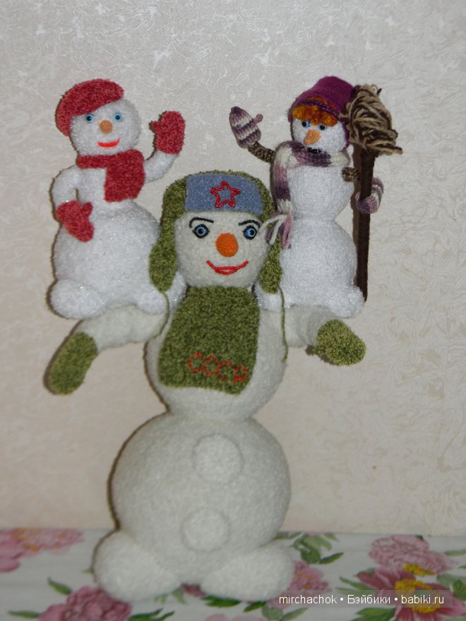 снеговик вязаный