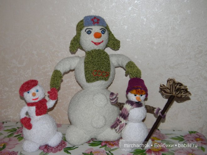 снеговик вязаный