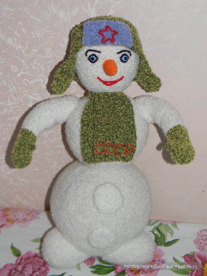 снеговик вязаный