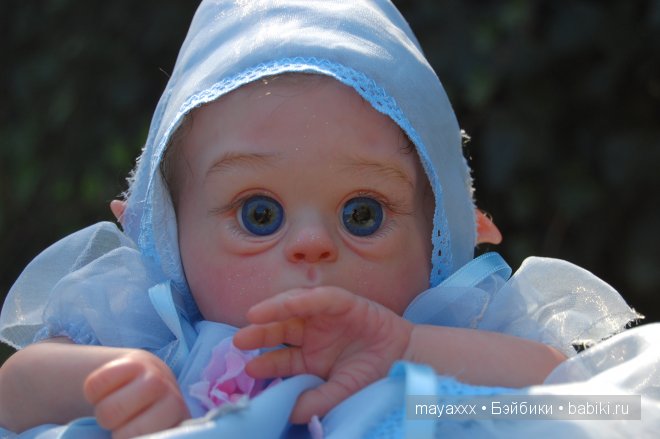 Маленькая дюймовочка Офелия и малышка реборн Бэйлей (фото 8)