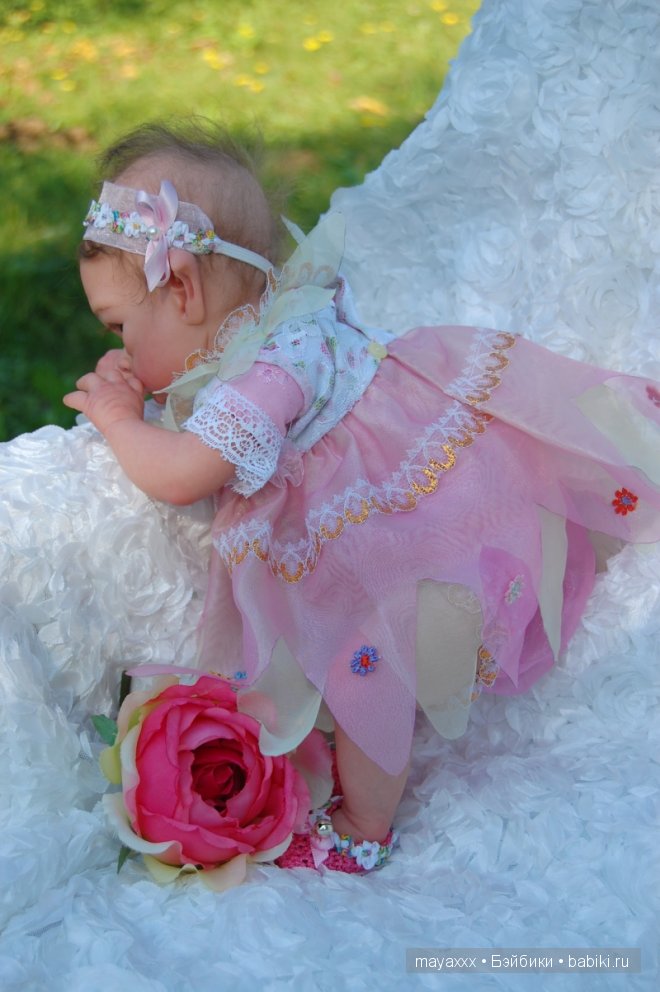 Маленькая дюймовочка Офелия и малышка реборн Бэйлей (фото 5)