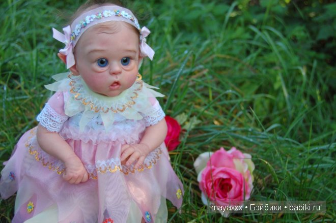 Маленькая дюймовочка Офелия и малышка реборн Бэйлей (фото 4)