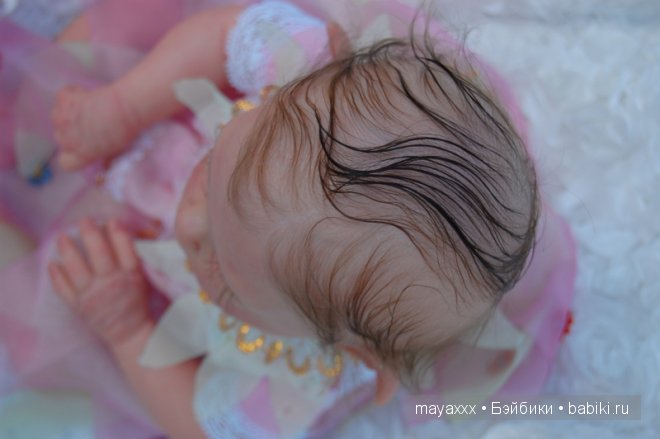 Маленькая дюймовочка Офелия и малышка реборн Бэйлей (фото 6)