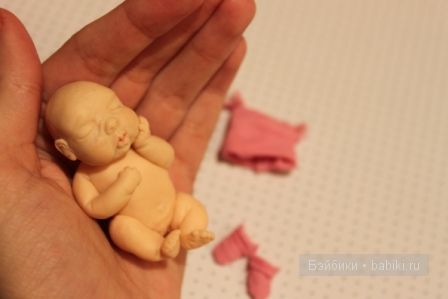 Ирина Мекко, авторская кукла, спящий малыш, маленькая фигурка, мини-куколка