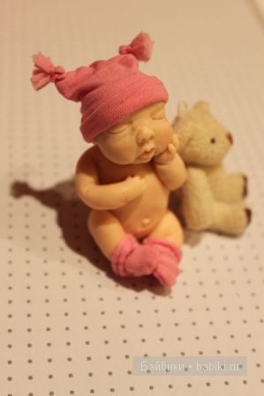 Ирина Мекко, авторская кукла, спящий малыш, маленькая фигурка, мини-куколка