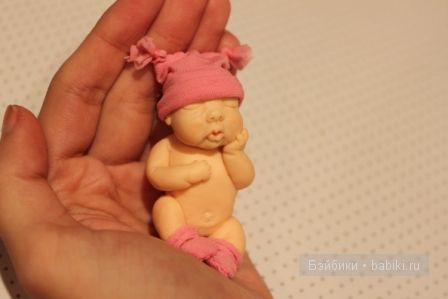 Ирина Мекко, авторская кукла, спящий малыш, маленькая фигурка, мини-куколка