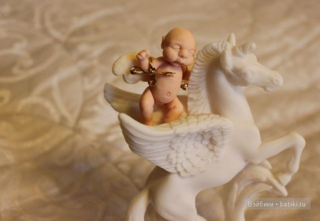 Ирина Мекко, Fimo Puppen, спящий малыш, ангел, кукла из пластики