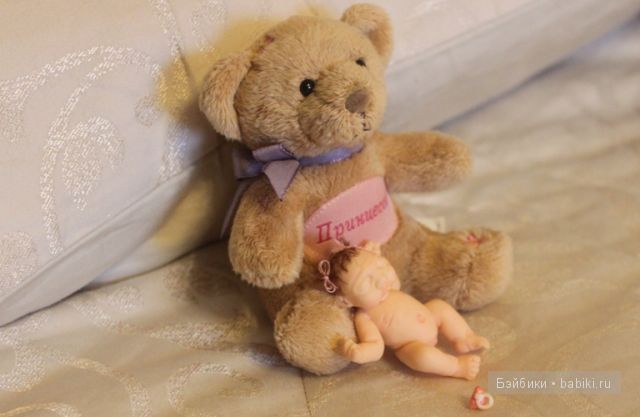 Ирина Мекко, Fimo Puppen, спящая малышка, маша и медведь