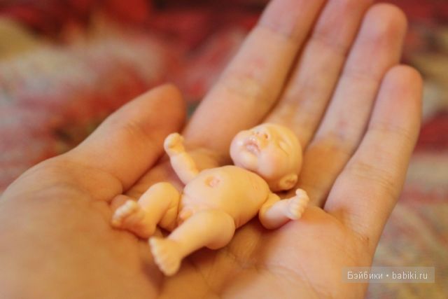 Ирина Мекко, Fimo Puppen, малыш из пластики, спящий малыш, мальчик с пальчик