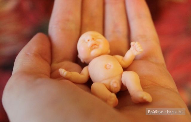 Ирина Мекко, Fimo Puppen, малыш из пластики, спящий малыш, мальчик с пальчик