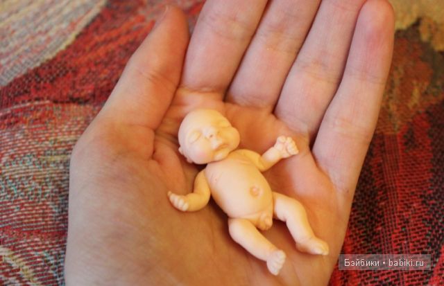 Ирина Мекко, Fimo Puppen, малыш из пластики, спящий малыш, мальчик с пальчик