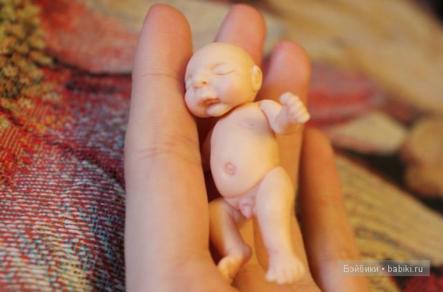 Ирина Мекко, Fimo Puppen, малыш из пластики, спящий малыш, мальчик с пальчик