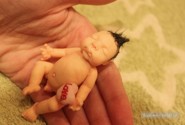 Ирина Мекко, крутой малыш, малыш из пластики, спящий малыш, Fimo Puppen