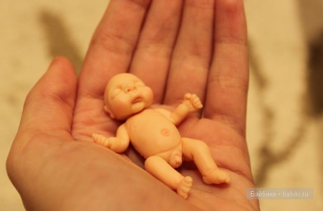 Ирина Мекко, Fimo Puppen, малыш из пластики, спящий малыш, мальчик с пальчик