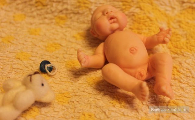 Ирина Мекко, спящий малыш, Fimo Puppen