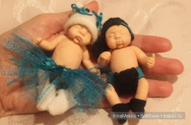 ооак, Ирина Мекко, спящий малыш, малыш из пластики, Fimo Puppen, двойняшки