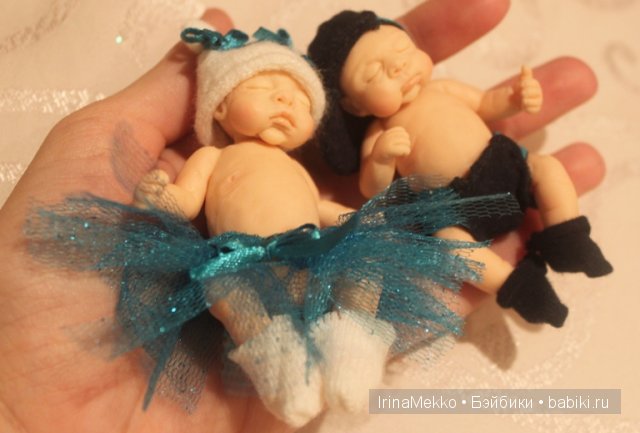 ооак, Ирина Мекко, спящий малыш, малыш из пластики, Fimo Puppen, двойняшки