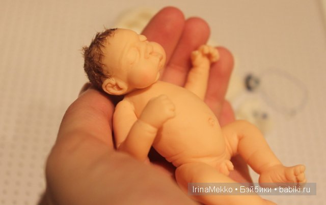 Ирина Мекко, мишка, малыш из пластики, авторская кукла, Fimo Puppen