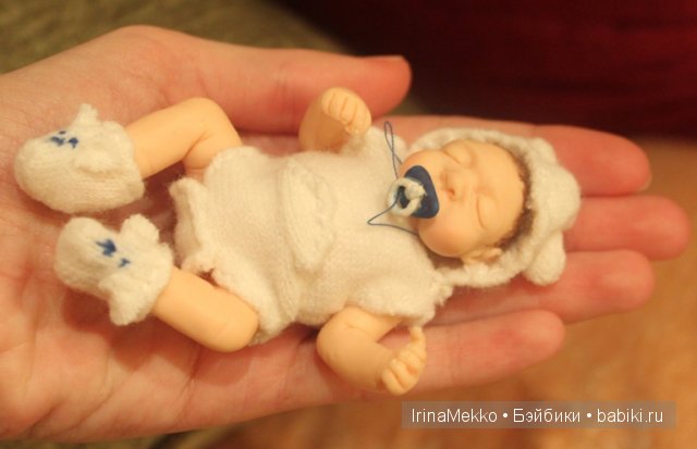 Ирина Мекко, мишка, малыш из пластики, авторская кукла, Fimo Puppen