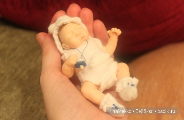 Ирина Мекко, мишка, малыш из пластики, авторская кукла, Fimo Puppen