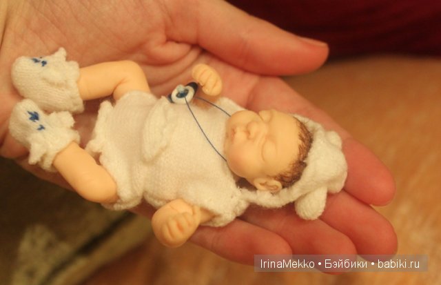 Ирина Мекко, мишка, малыш из пластики, авторская кукла, Fimo Puppen