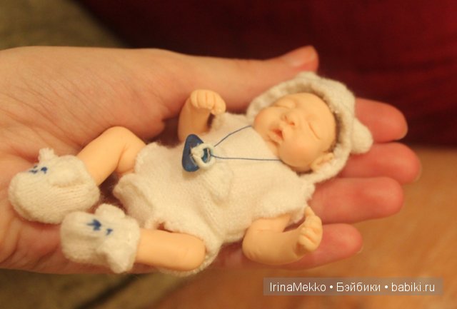 Ирина Мекко, мишка, малыш из пластики, авторская кукла, Fimo Puppen