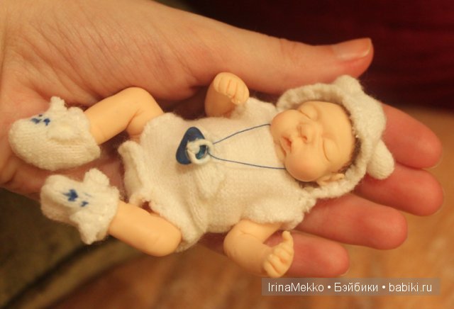 Ирина Мекко, мишка, малыш из пластики, авторская кукла, Fimo Puppen