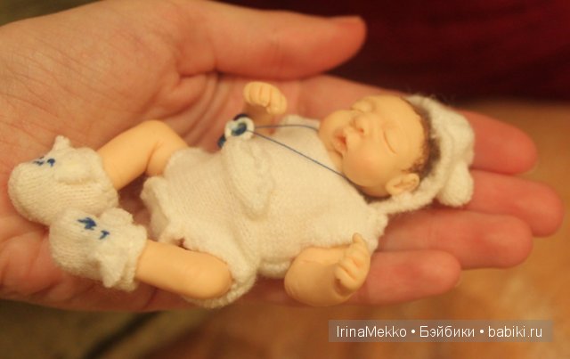 Ирина Мекко, мишка, малыш из пластики, авторская кукла, Fimo Puppen