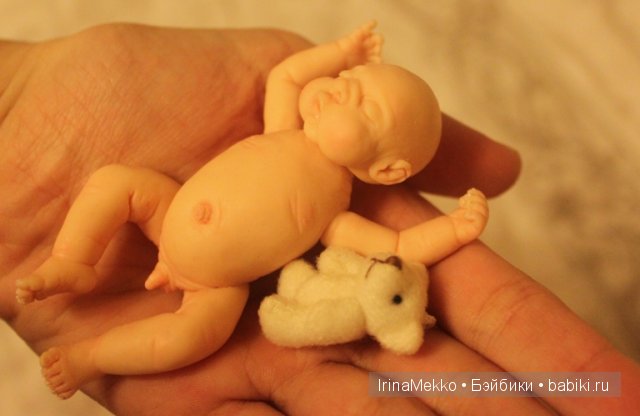 Ирина Мекко, Fimo Puppen, спящий малыш, авторская кукла, малыш из пластики