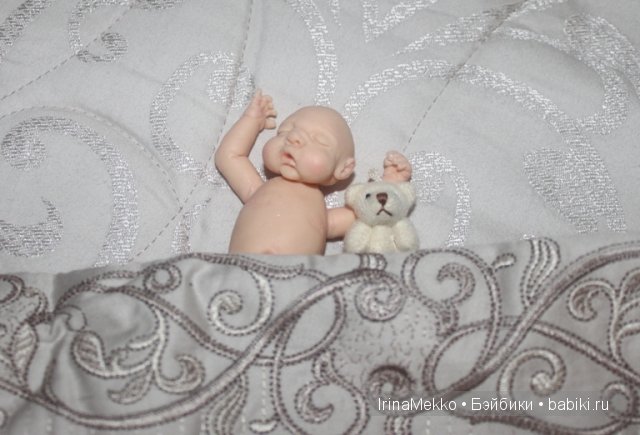 Ирина Мекко, Fimo Puppen, спящий малыш, авторская кукла, малыш из пластики