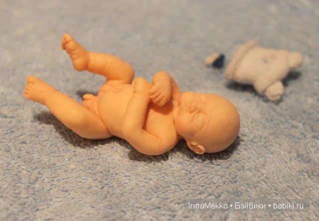 Ирина Мекко, Fimo Puppen, авторская кукла, спящий малыш