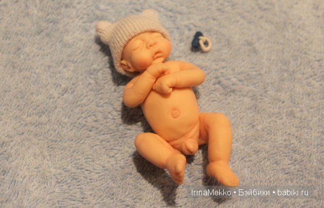 Ирина Мекко, Fimo Puppen, авторская кукла, спящий малыш