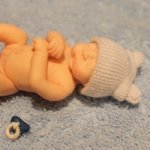 Микаэль, мини кукла из пластики под новый год