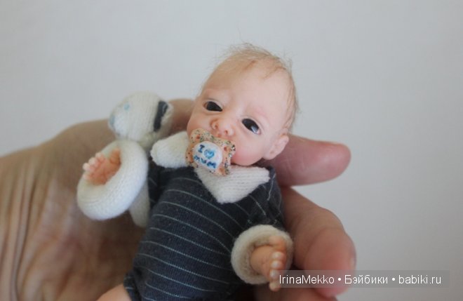 Авторская кукла Ирины Мекко, Fimo Puppen, синие глаза