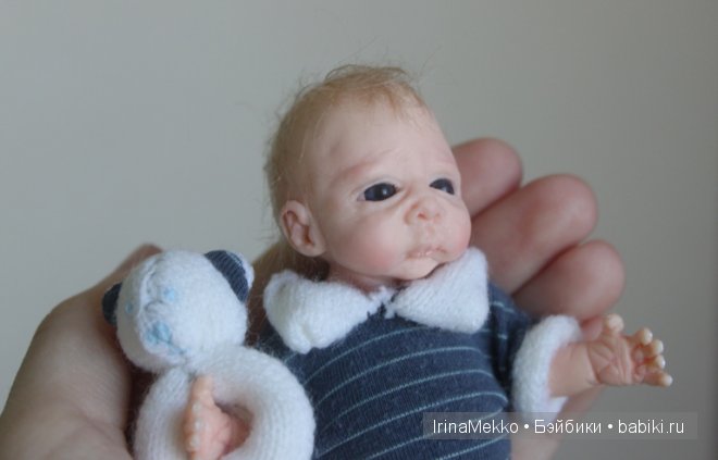 Авторская кукла Ирины Мекко, Fimo Puppen, синие глаза