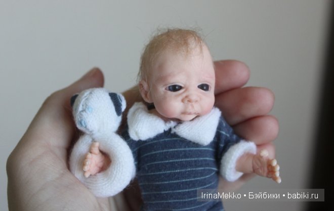 Авторская кукла Ирины Мекко, Fimo Puppen, синие глаза