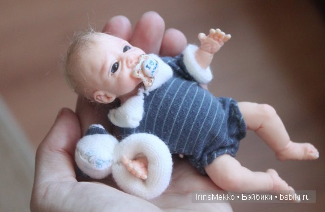 Авторская кукла Ирины Мекко, Fimo Puppen, синие глаза