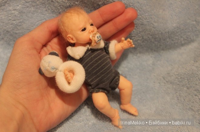 Авторская кукла Ирины Мекко, Fimo Puppen, синие глаза