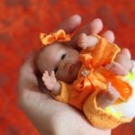 Весенний малыш Марта. Авторская мини кукла Ирины Мекко