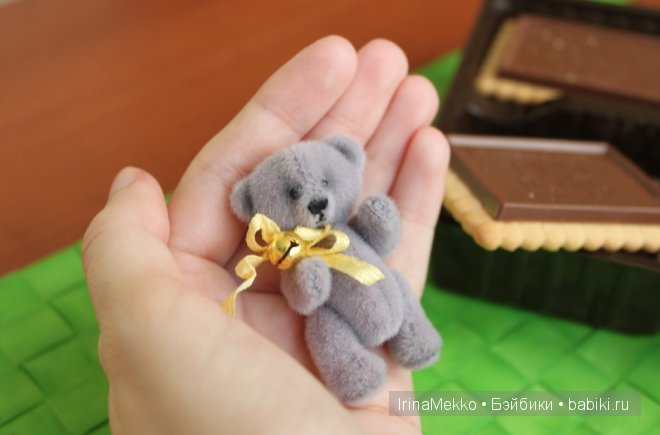 Авторская игрушка Ирины Мекко, мини-мишка