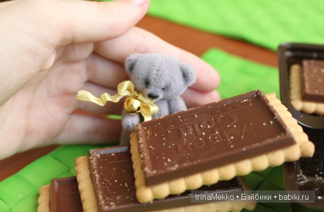 Авторская игрушка Ирины Мекко, мини-мишка