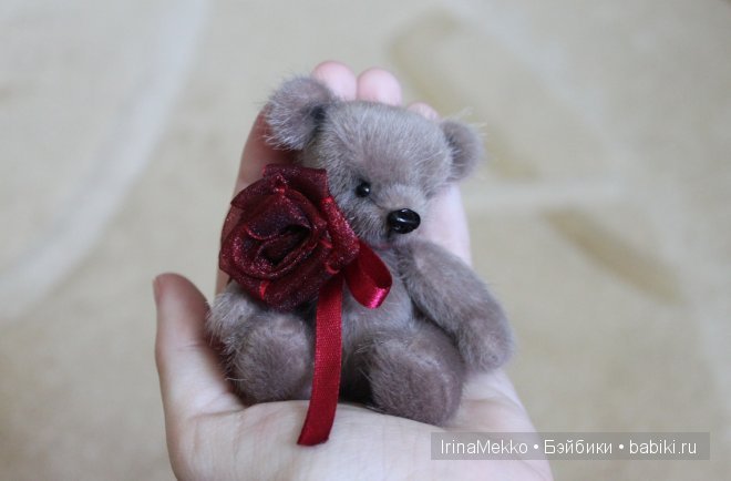 Авторская игрушка Ирины Мекко, мини-мишка