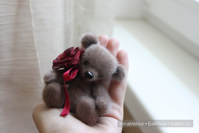 Авторская игрушка Ирины Мекко, мини-мишка